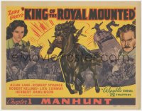 4y0478 KING OF THE ROYAL MOUNTED chapter 1 TC 1940 Zane Grey serial, Manhunt, full-color art, rare!