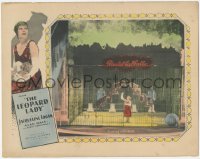 4y0563 LEOPARD LADY LC 1928 circus performer Jacqueline Logan in cage with leopards, ultra rare!