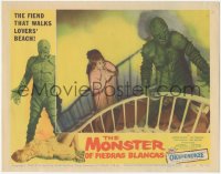 4y0235 MONSTER OF PIEDRAS BLANCAS LC #7 1959 great image of the beast on stairs with terrified girl!