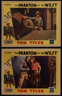 4y0673 PHANTOM OF THE WEST 2 chapter 1 LCs 1931 Tom Tyler fighting bad guy + Gulliver, ultra rare!