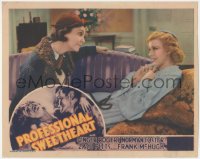 4y0576 PROFESSIONAL SWEETHEART LC 1933 close up of Ginger Rogers & Zasu Pitts on couch, ultra rare!