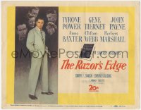 4y0511 RAZOR'S EDGE TC 1946 art of Tyrone Power & top cast by Norman Rockwell, from Maugham novel!