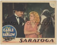 4y0582 SARATOGA LC 1937 Jean Harlow tells Gable it'll break grandpa's heart to sell horse, rare!