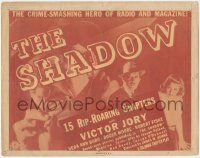 4y0490 SHADOW TC R1940s Victor Jory as the crime-smashing hero of radio & magazine, very rare!