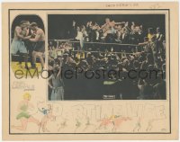 4y0586 SPORTING LIFE LC 1925 crowd cheers on victorious boxer Bert Lytell in the ring, very rare!