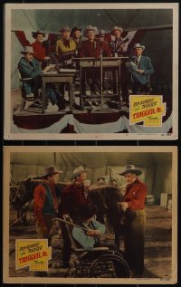 4y0677 TRIGGER JR. 2 LCs 1950 singing Roy Rogers, The Riders of the Purple Sage!