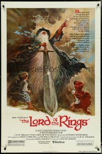 4y0924 LORD OF THE RINGS 1sh 1978 Ralph Bakshi cartoon from J.R.R. Tolkien, Tom Jung art!