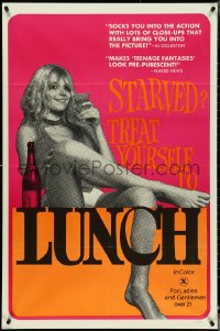 4y0932 LUNCH 1sh 1973 if you're starved, treat yourself to sexy Velvet Busch for lunch!