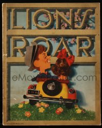 4y0098 LION'S ROAR exhibitor magazine March 1942 art of Mickey Rooney in car by Jacques Kapralik!