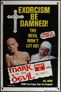 4y0946 MARK OF THE DEVIL 2 1sh 1974 banned in 19 countries, more horrifying than the original!