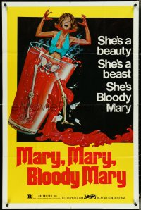 4y0949 MARY MARY BLOODY MARY 1sh 1976 gruesome art of woman dissolving in gigantic glass of acid!