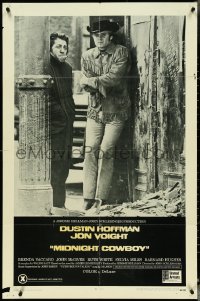 4y0953 MIDNIGHT COWBOY 1sh 1969 Dustin Hoffman, Jon Voight, John Schlesinger classic, x-rated!