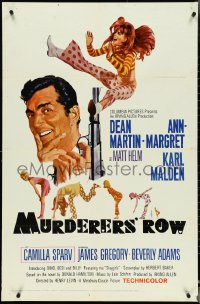 4y0964 MURDERERS' ROW 1sh 1966 art of spy Dean Martin as Matt Helm & sexy Ann-Margret by McGinnis!