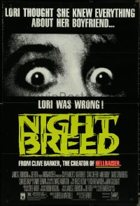 4y0974 NIGHTBREED 1sh 1990 Clive Barker, David Cronenberg, Craig Sheffer, Anne Bobby!