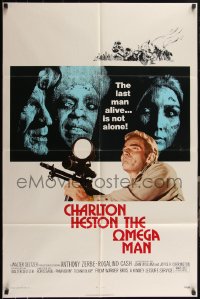 4y0981 OMEGA MAN 1sh 1971 Charlton Heston is the last man alive & he's not alone, I Am Legend!