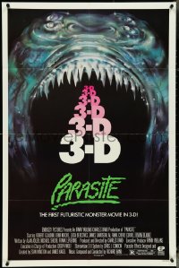 4y0995 PARASITE 1sh 1982 Demi Moore, the first futuristic monster movie in 3-D!