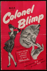 4y0057 LIFE & DEATH OF COLONEL BLIMP pressbook 1945 Powell & Pressburger, Deborah Kerr, ultra rare!