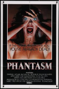 4y0185 PHANTASM 1sh 1979 completely different horror image of terrified naked woman, ultra rare!