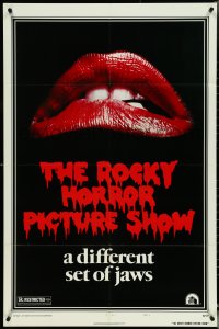 4y1027 ROCKY HORROR PICTURE SHOW style A 1sh 1975 c/u lips image, a different set of jaws!