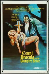 4y1033 SATANIC RITES OF DRACULA 1sh 1978 great artwork of Count Dracula & his Vampire Bride!