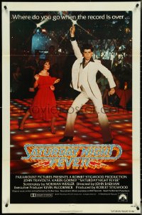 4y1035 SATURDAY NIGHT FEVER int'l 1sh 1977 best image of disco John Travolta & Karen Lynn Gorney!