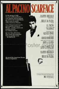 4y1036 SCARFACE 1sh 1983 Al Pacino as Tony Montana, Brian De Palma, Oliver Stone classic!