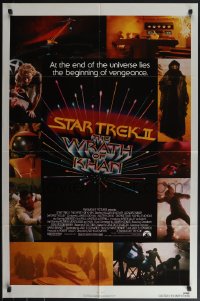 4y1060 STAR TREK II 1sh 1982 The Wrath of Khan, Leonard Nimoy, William Shatner, sci-fi sequel!