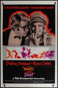 4y1111 WHAT'S UP DOC style B 1sh 1972 Barbra Streisand, Ryan O'Neal, directed by Peter Bogdanovich!