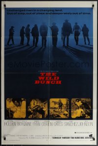 4y1117 WILD BUNCH 1sh 1969 Sam Peckinpah cowboy classic starring William Holden & Ernest Borgnine!