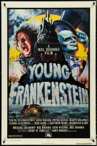 4y1125 YOUNG FRANKENSTEIN style B 1sh 1974 Mel Brooks, John Alvin art of Wilder, Boyle & Feldman!