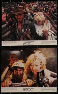 4y1366 INDIANA JONES & THE TEMPLE OF DOOM 8 8x10 mini LCs 1984 Lucas, Spielberg, Ford & Capshaw!