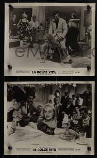 4y1337 LA DOLCE VITA 13 8x10 stills 1961 Fellini, Marcello Mastroianni, Ekberg, Aimee, Furneaux!