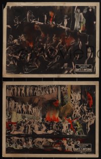 4y0645 DANTE'S INFERNO 3 LCs 1924 Henry Otto, great images of people writhing in Hell, ultra rare!