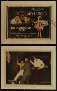 4y0611 MATRIMONIAL WEB 8 LCs 1921 Alice Calhoun goes to island to hunt drug smugglers, ultra rare!