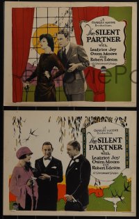 4y0649 SILENT PARTNER 3 LCs 1923 great images of Owen Moore and pretty Leatrice Joy, ultra rare!