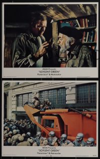 4y0627 SOYLENT GREEN 7 LCs 1973 Charlton Heston, Robinson, Young, Connors, Fleischer sci-fi classic!