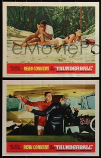 4y0258 THUNDERBALL 8 LCs 1965 Sean Connery as James Bond 007, Celi, Paluzzi, Auger, complete set!