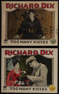 4y0630 TOO MANY KISSES 6 LCs 1925 one with Richard Dix threatening William Powell, ultra rare!