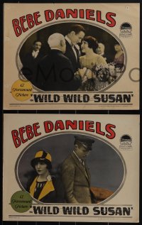 4y0643 WILD WILD SUSAN 4 LCs 1925 society girl Bebe Daniels on the run with chauffeur Rod La Rocque!