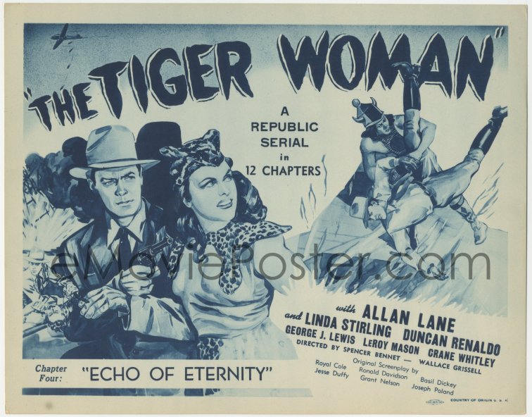 4y0496 Tiger Woman Chapter 4 Tc 1944 Art Of Lane And Stirling Republic Serial 