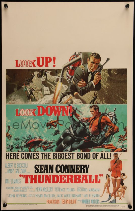 EMoviePoster.com: 4y0082 THUNDERBALL WC 1965 Art Of Sean Connery As ...