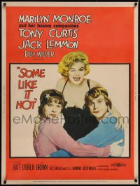 4z0052 SOME LIKE IT HOT style Y 30x40 1959 sexy Marilyn Monroe, Curtis & Lemmon in drag, ultra rare!