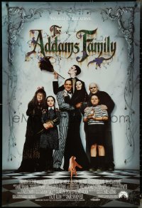 4z0874 ADDAMS FAMILY 1sh 1991 Raul Julia, Anjelica Huston, Christina Ricci, Christopher Lloyd!