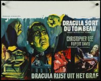 4z0288 DRACULA HAS RISEN FROM THE GRAVE Belgian 1969 Hammer, cool Ray art of Christopher Lee!