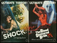 4z0117 BEYOND THE DOOR II/BLOOD SPATTERED BRIDE British quad 1980 Bava's Shock, ultra rare!