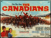 4z0119 CANADIANS British quad 1961 Robert Ryan & Royal Mounted Police by Chantrell, ultra rare!