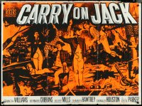 4z0121 CARRY ON JACK British quad R1960s very different day-glo design by Chantrell, ultra rare!