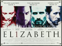 4z0129 ELIZABETH DS British quad 1998 Cate Blanchett, Geoffrey Rush, Joseph Fiennes!