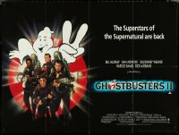 4z0136 GHOSTBUSTERS 2 British quad 1989 Bill Murray, Dan Aykroyd, Ramis, Hudson, ultra rare!