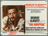 4z0147 HOSPITAL British quad 1972 George C. Scott, Diana Rigg, Paddy Chayefsky, different & rare!